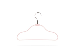 24 Pack Hot Pink Velvet Hangers with Clips for Kids, Baby Nursery